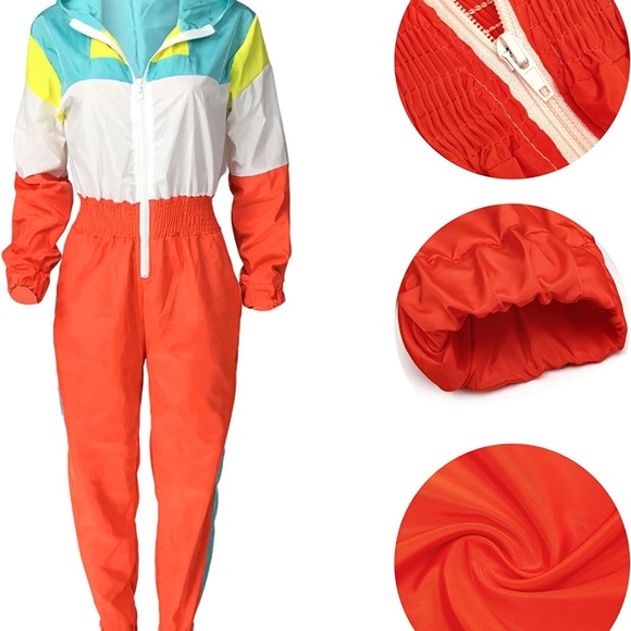 Pants & Jumpsuits 8s Inspired Neon Jumpsuit Poshmark